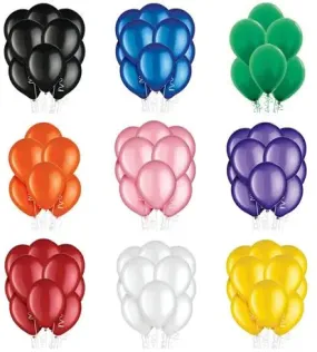 10" Quality, Standard Helium Grade Balloons - 100/Bag