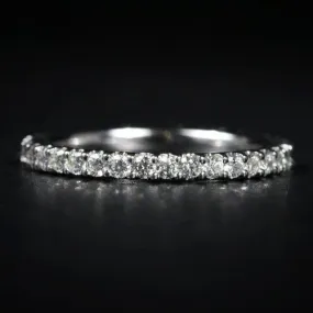 14k White Gold 0.71 Carat Diamond Eternity Band