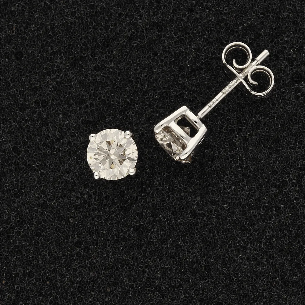 18ct White Gold Diamond 1.48ct Stud Earrings