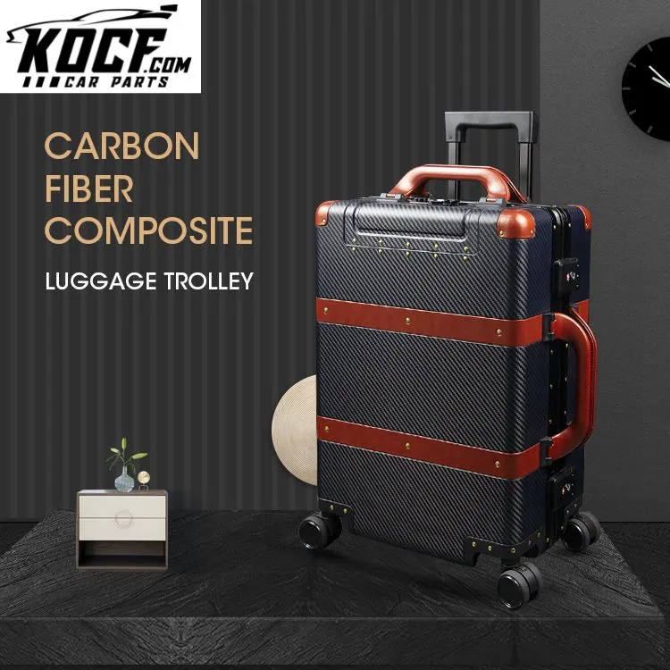 20" Boarding Suitcase 3K Real Carbon Fiber Matte Trolley Case 20 Inch Carry-On Luggage