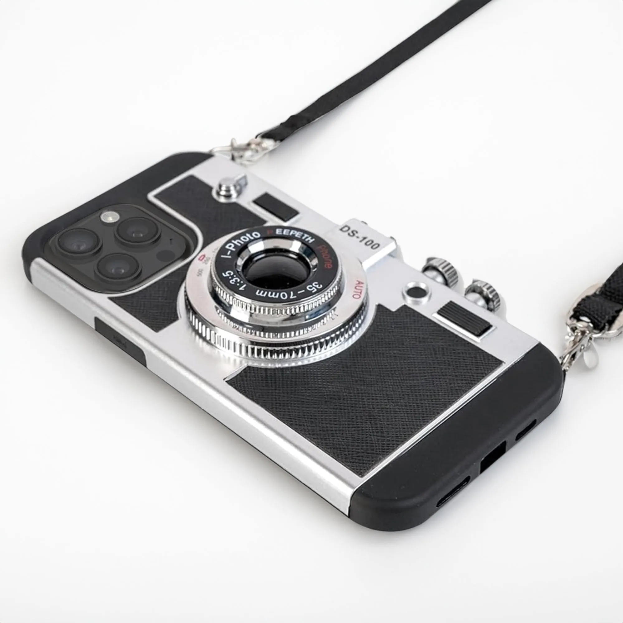 3D Camera lanyard Back Cover For Apple iPhone 15 Pro