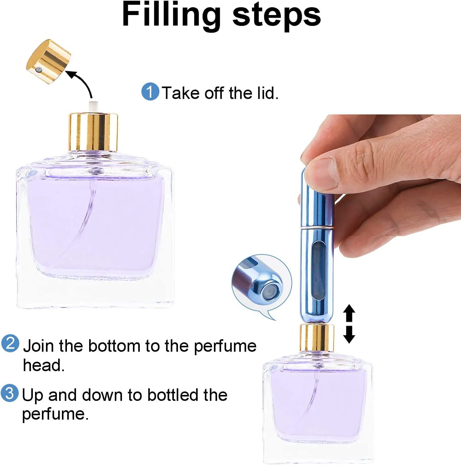 4Pack Portable Mini Refillable Perfume Atomizer Bottle