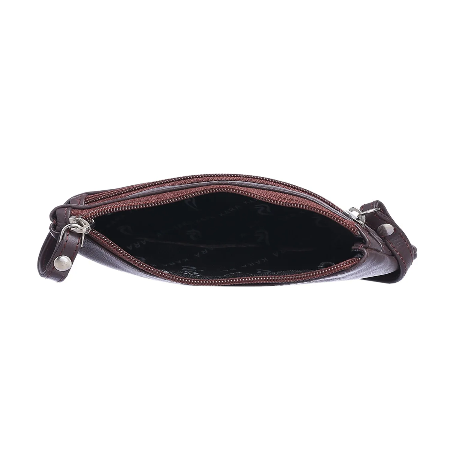 7027 Red Leather Hand Pouch