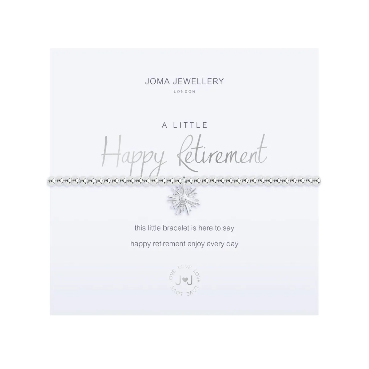 A Little 'Happy Retirement' Bracelet | Silver Plated