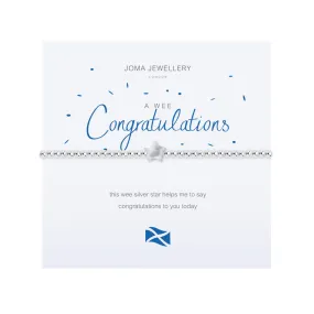 A Wee 'Congratulations' Bracelet | Silver Plated