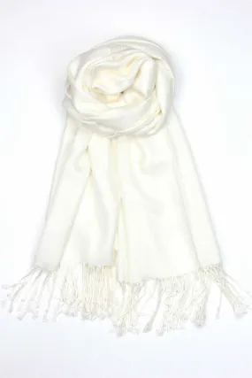 Achillea Ivory Pashmina Scarf