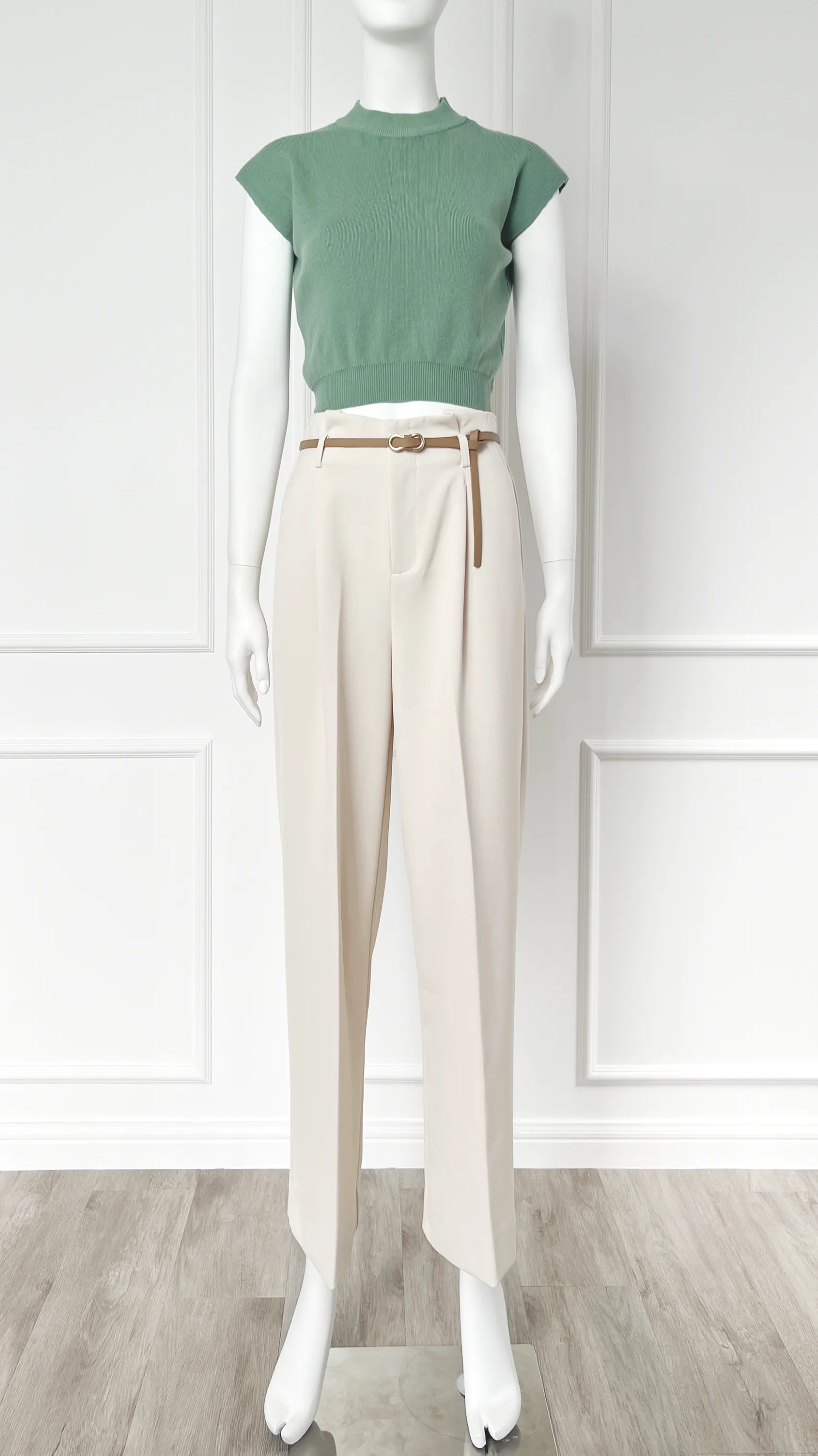 Amelia Belted Paper Bag Waist Palazzo