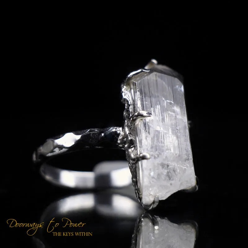 Angelic Danburite Crystal Ring 7 1/2