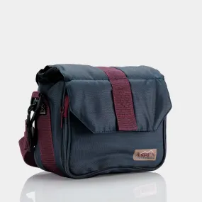 Aspen Navy and Maroon Camera Bag