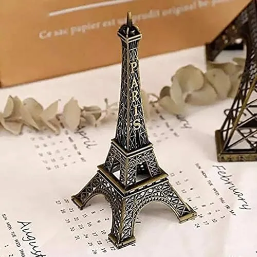 Avisiya Antique Finish 3D Metal Paris Eiffel Tower, Gold | Decorative Showpiece | Cabinet | Pack of 1