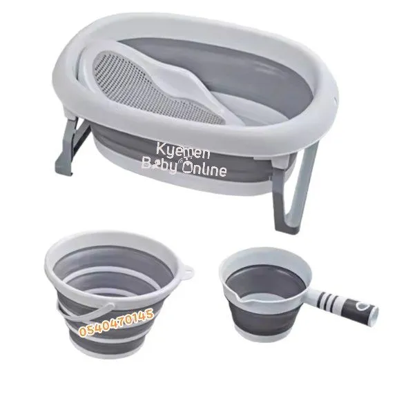 Baby Foldable Bath Tub Set