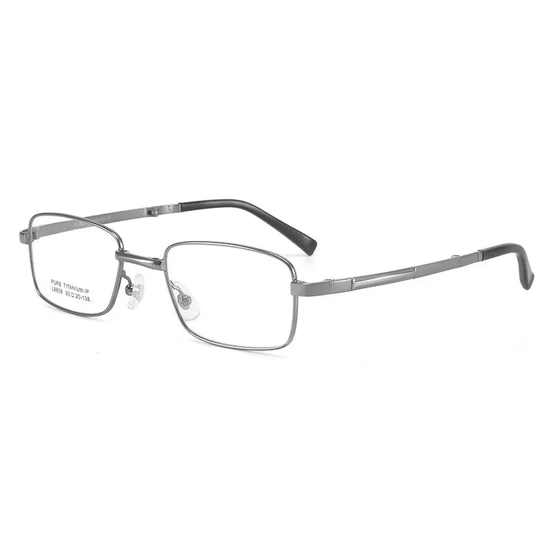 Bclear Men's Full Rim Foldable Square Titanium Eyeglasses Lb8808