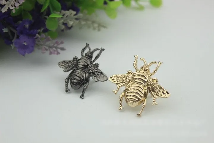 Beetle Purse Label 1/10pcs Bag Hardware Charm Gold Gunmetal Handmade Purse Handbag Making Metal Decoration 38mm 1 1/2" Wholesale Supplies