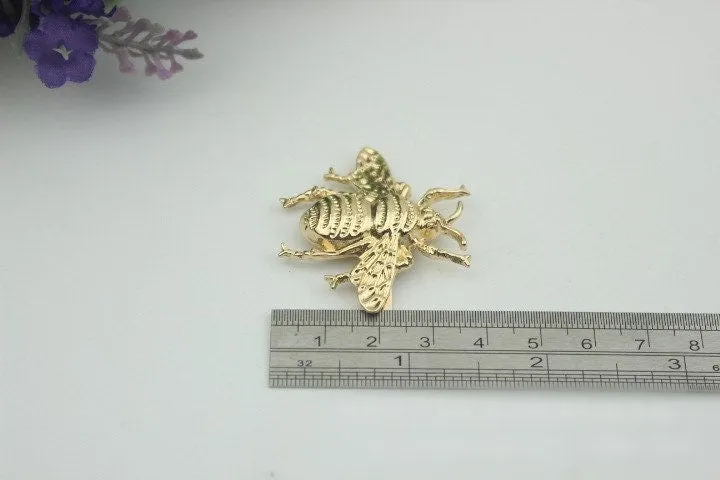 Beetle Purse Label 1/10pcs Bag Hardware Charm Gold Gunmetal Handmade Purse Handbag Making Metal Decoration 38mm 1 1/2" Wholesale Supplies