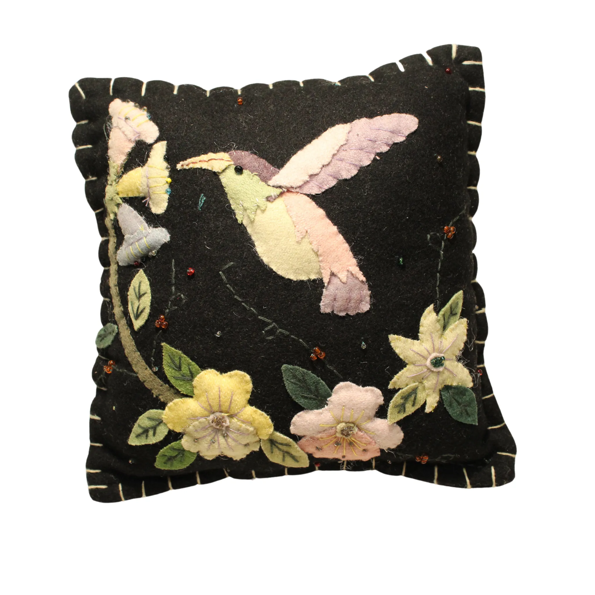 Black Applique Bird Pillows