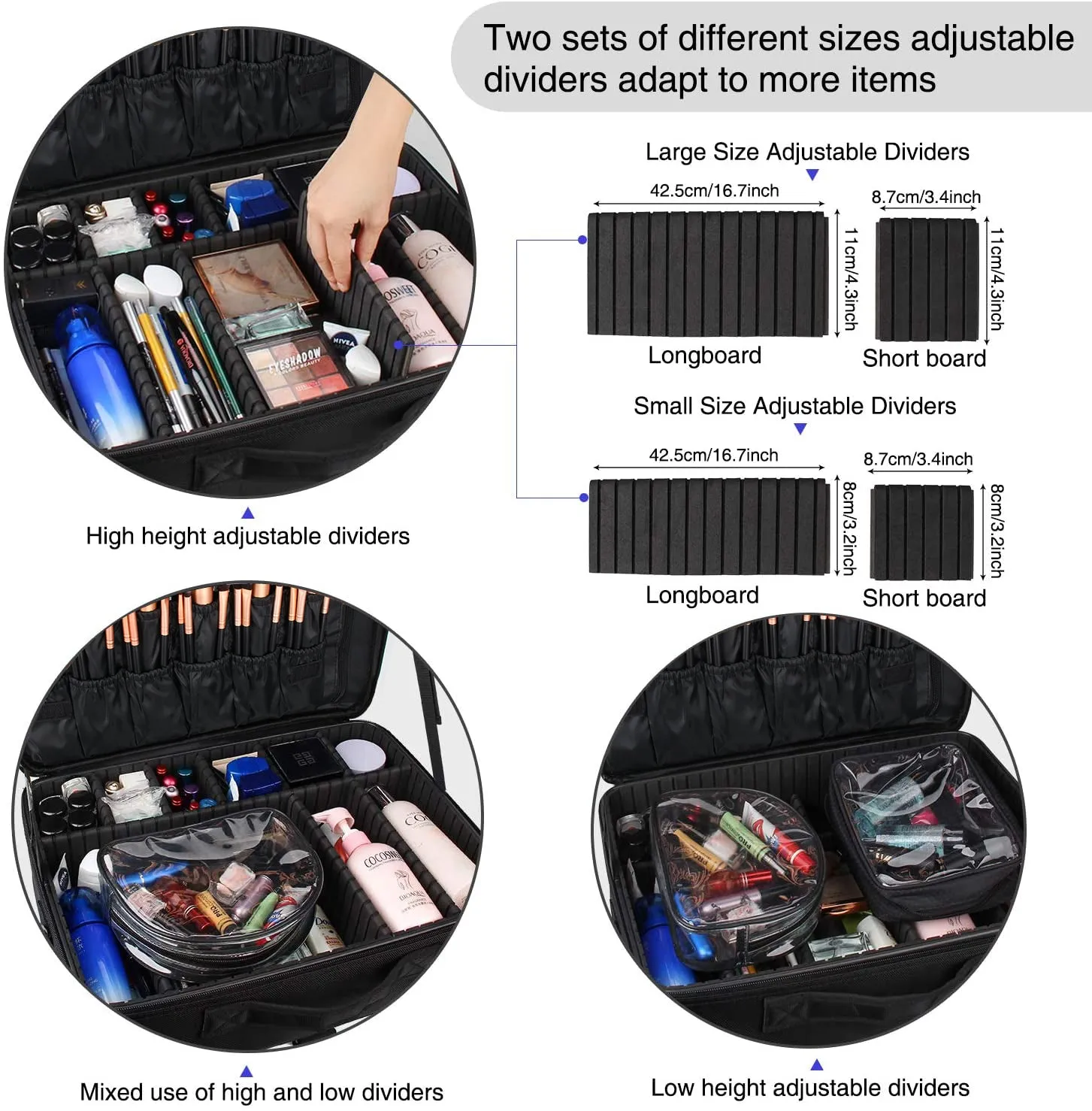 Black Extra Large Makeup Case