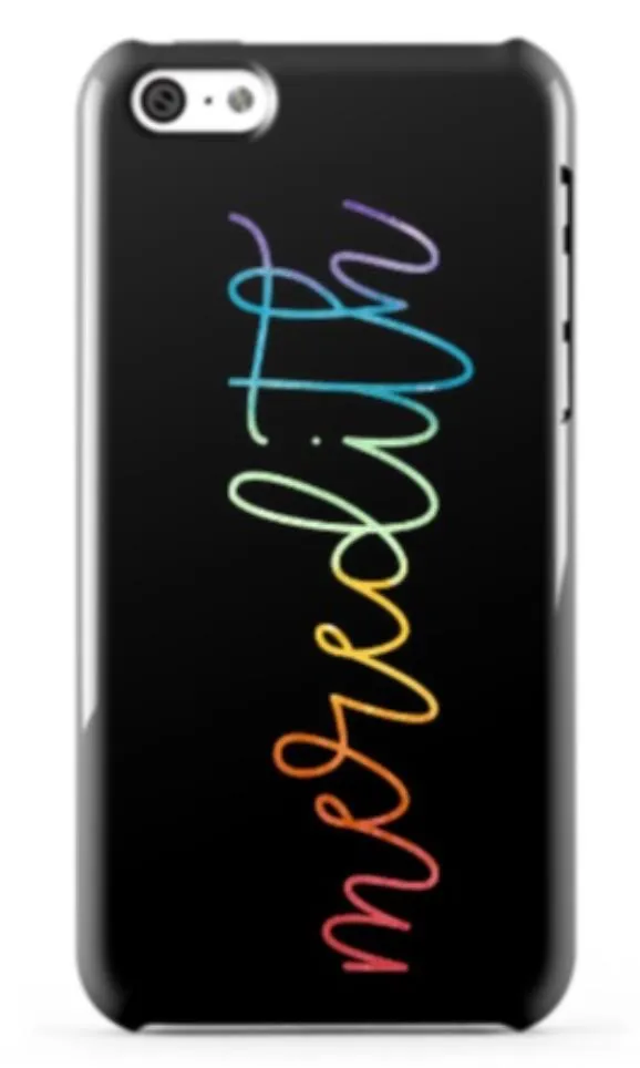 Black Rainbow Name Phone Case