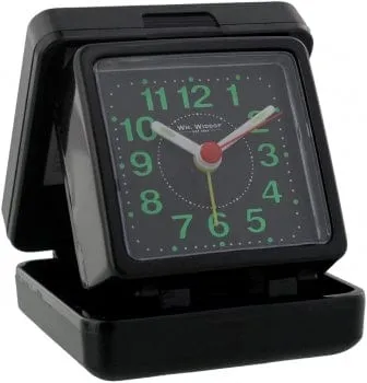 Black Square Travel Alarm Clock