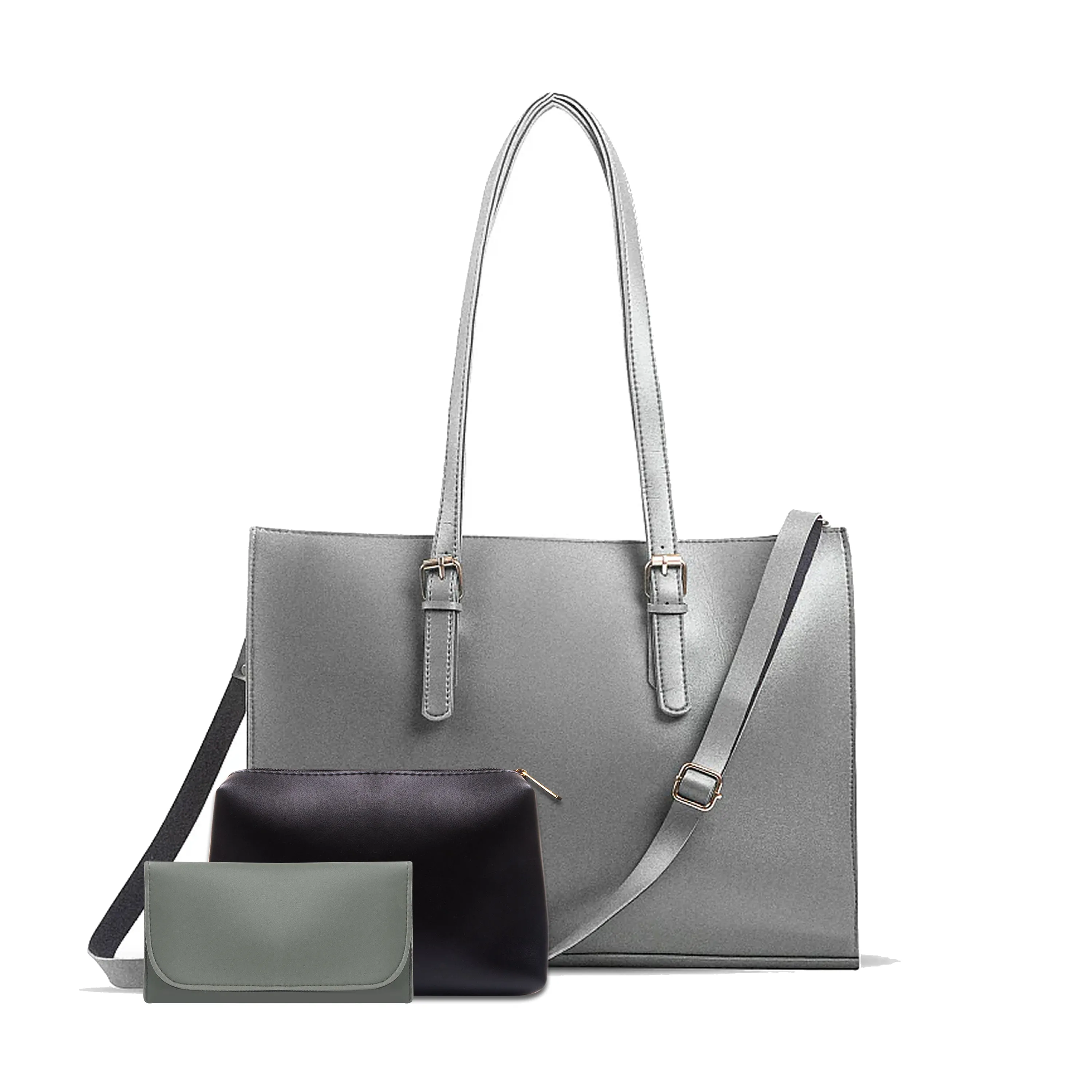 BLOSSOM GREY 3Pcs TOTE BAGSET