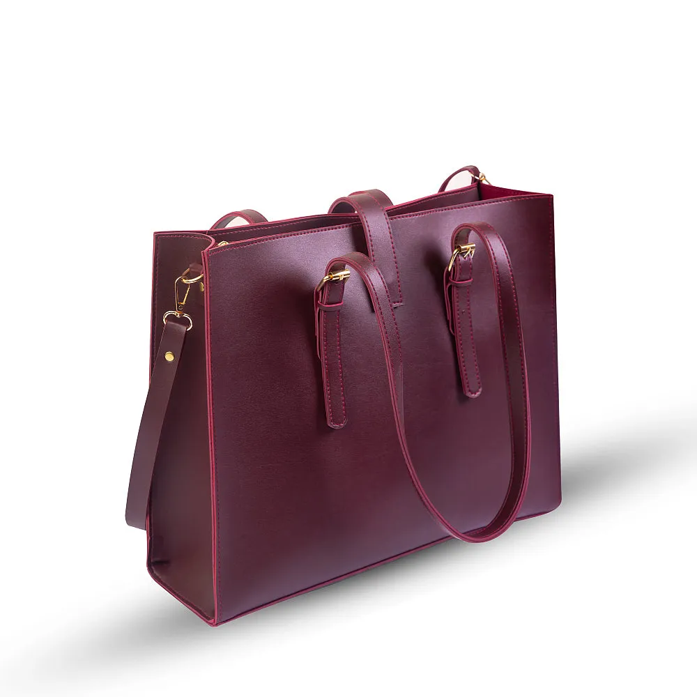 Blossom Maroon 3Pcs Tote Bagset