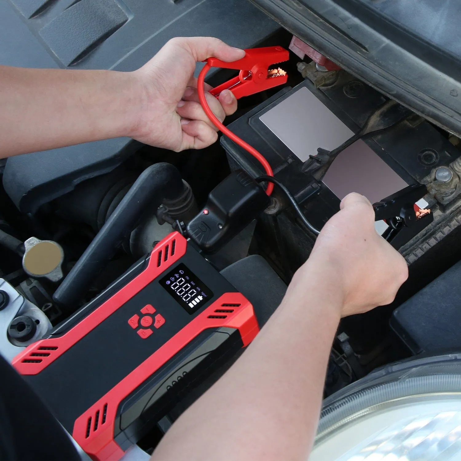 Car Jump Starter with Air Compressor