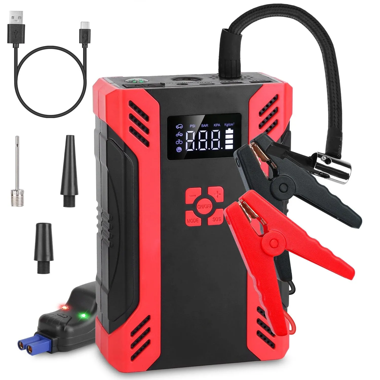 Car Jump Starter with Air Compressor