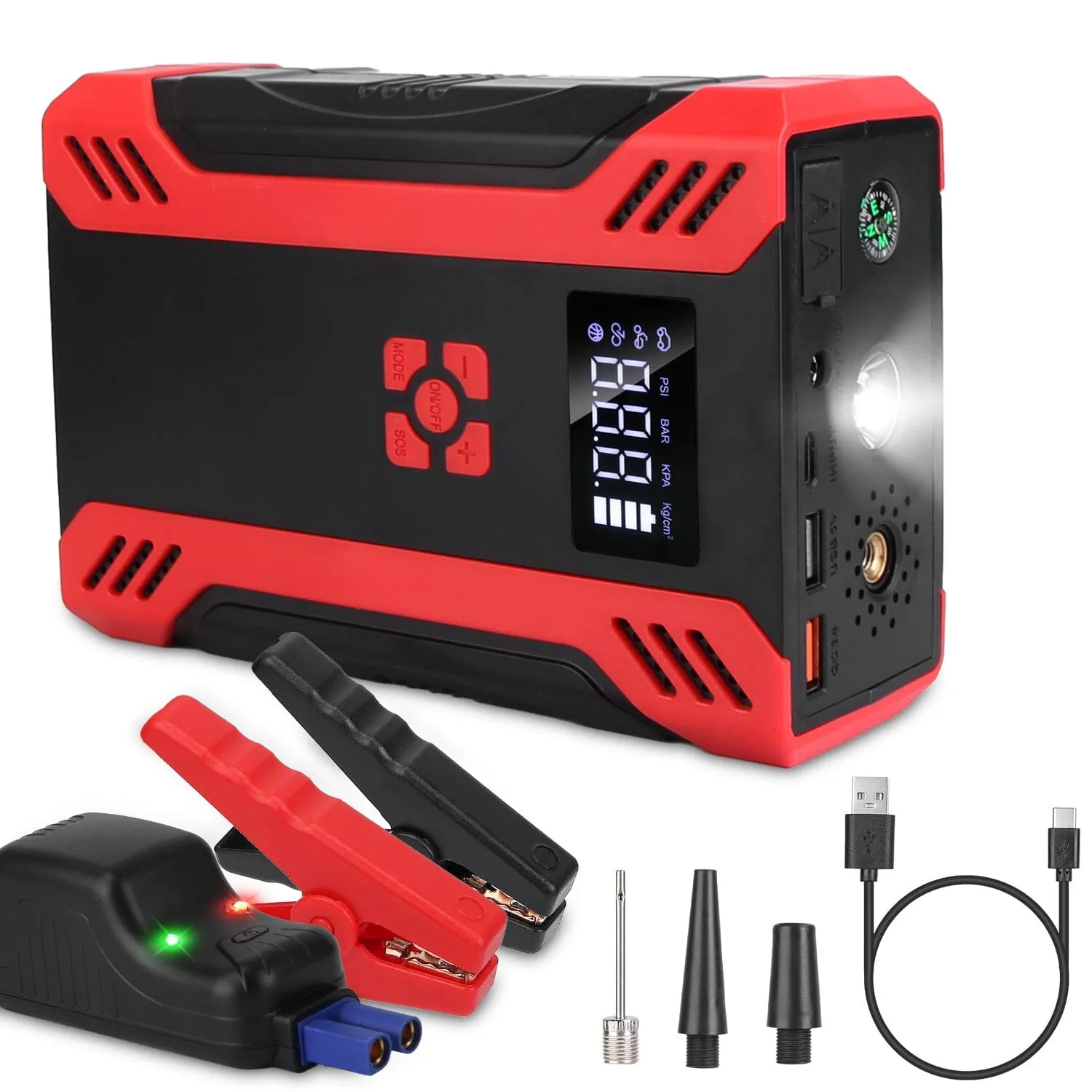 Car Jump Starter with Air Compressor