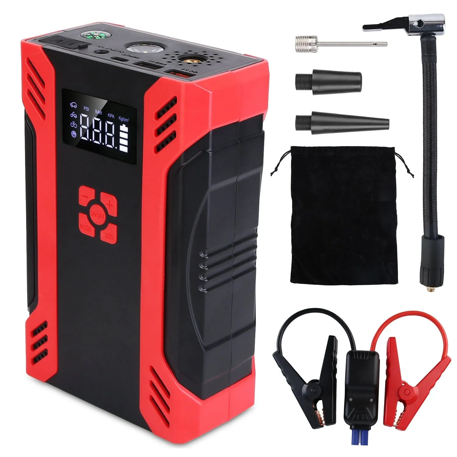 Car Jump Starter with Air Compressor