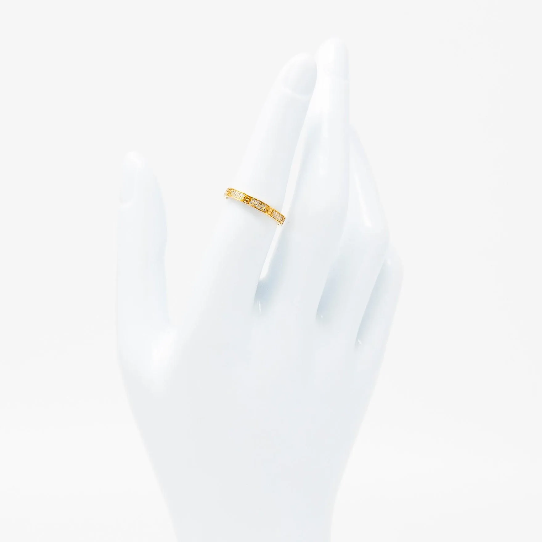 Cartier Gold Diamond Love Ring SM 52