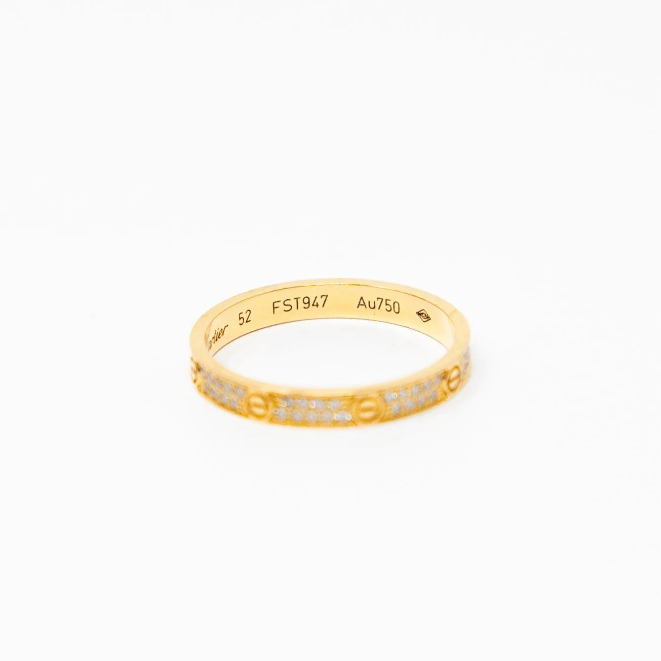 Cartier Gold Diamond Love Ring SM 52