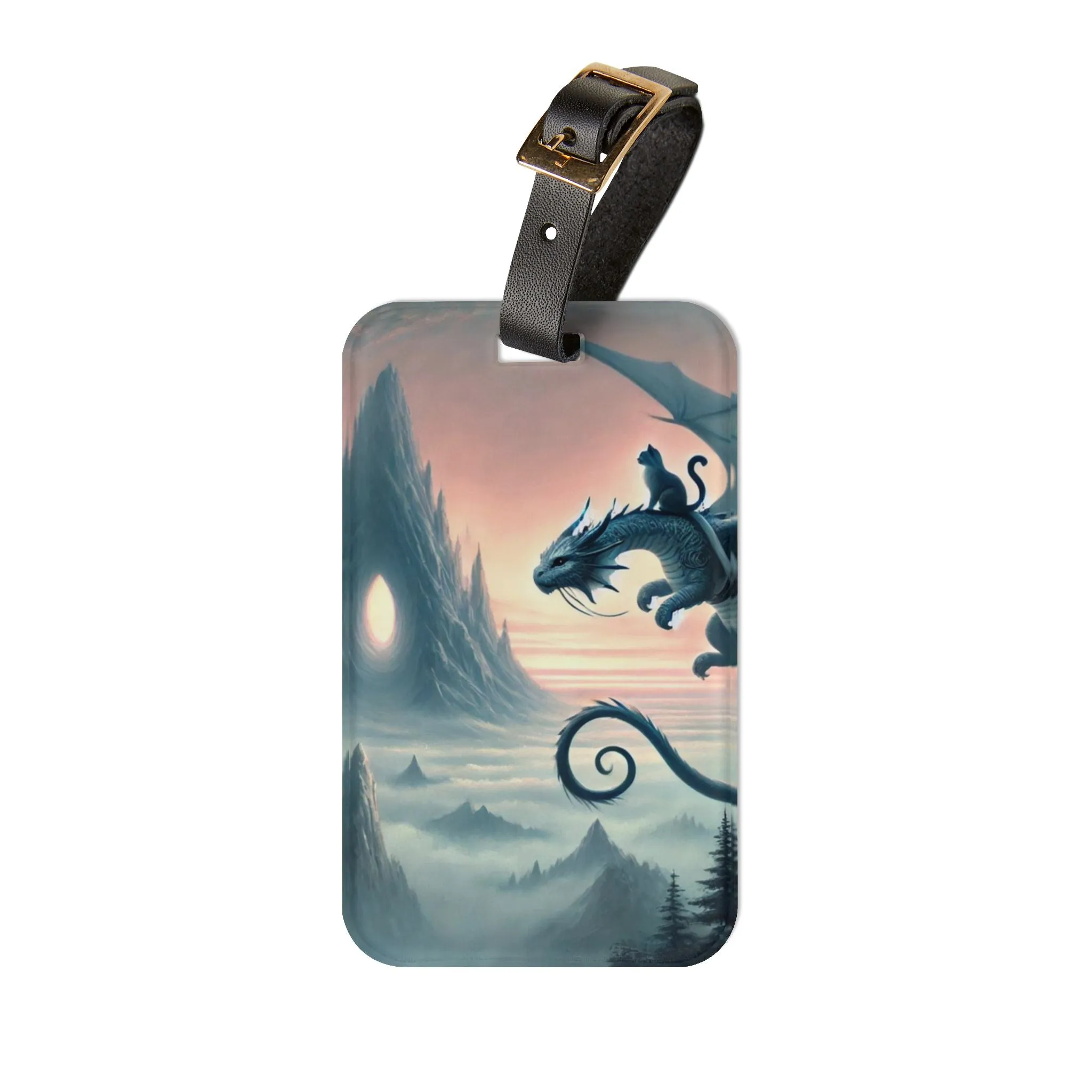 Cat Dragon Rider Adventures - Luggage Tag - Travel Gift