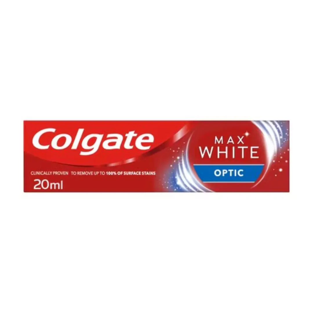 Colgate Max White Optic Whitening Travel Size Toothpaste 20ml (T)