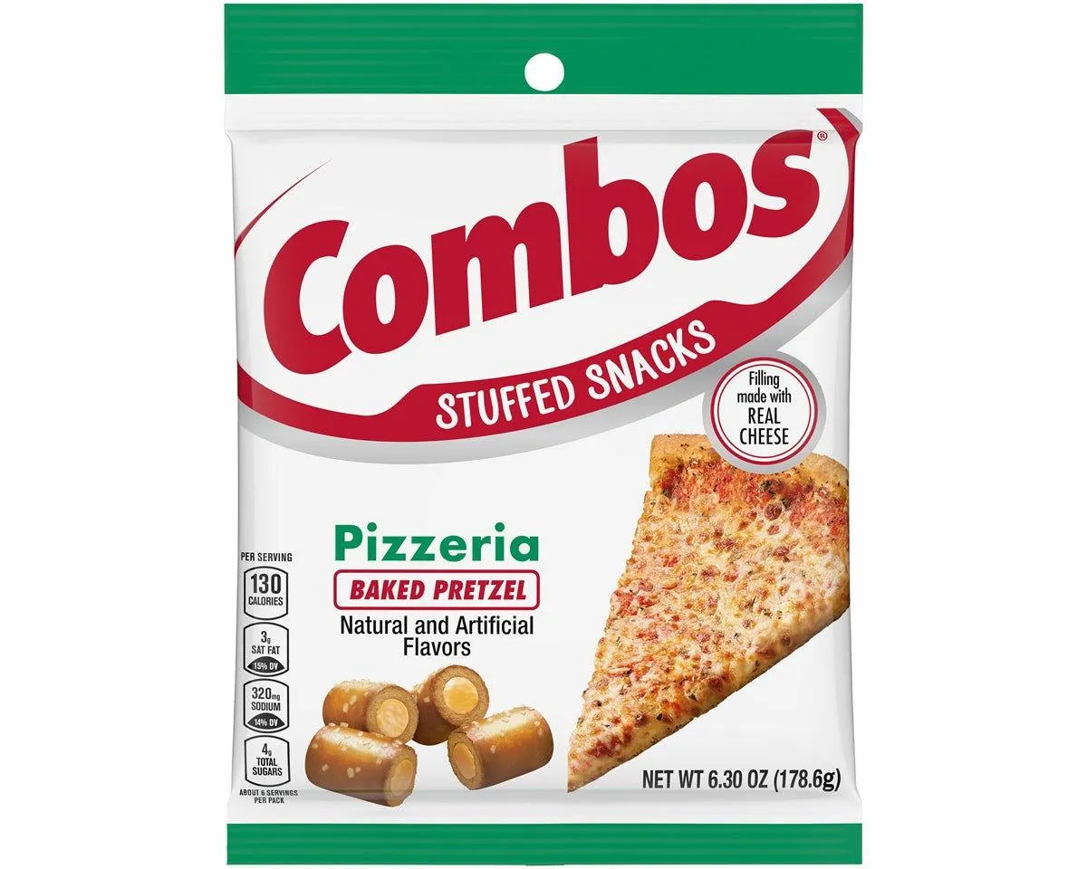 Combos Baked Pizzeria Pretzels Stuffed Snacks 6.3 oz. Bags