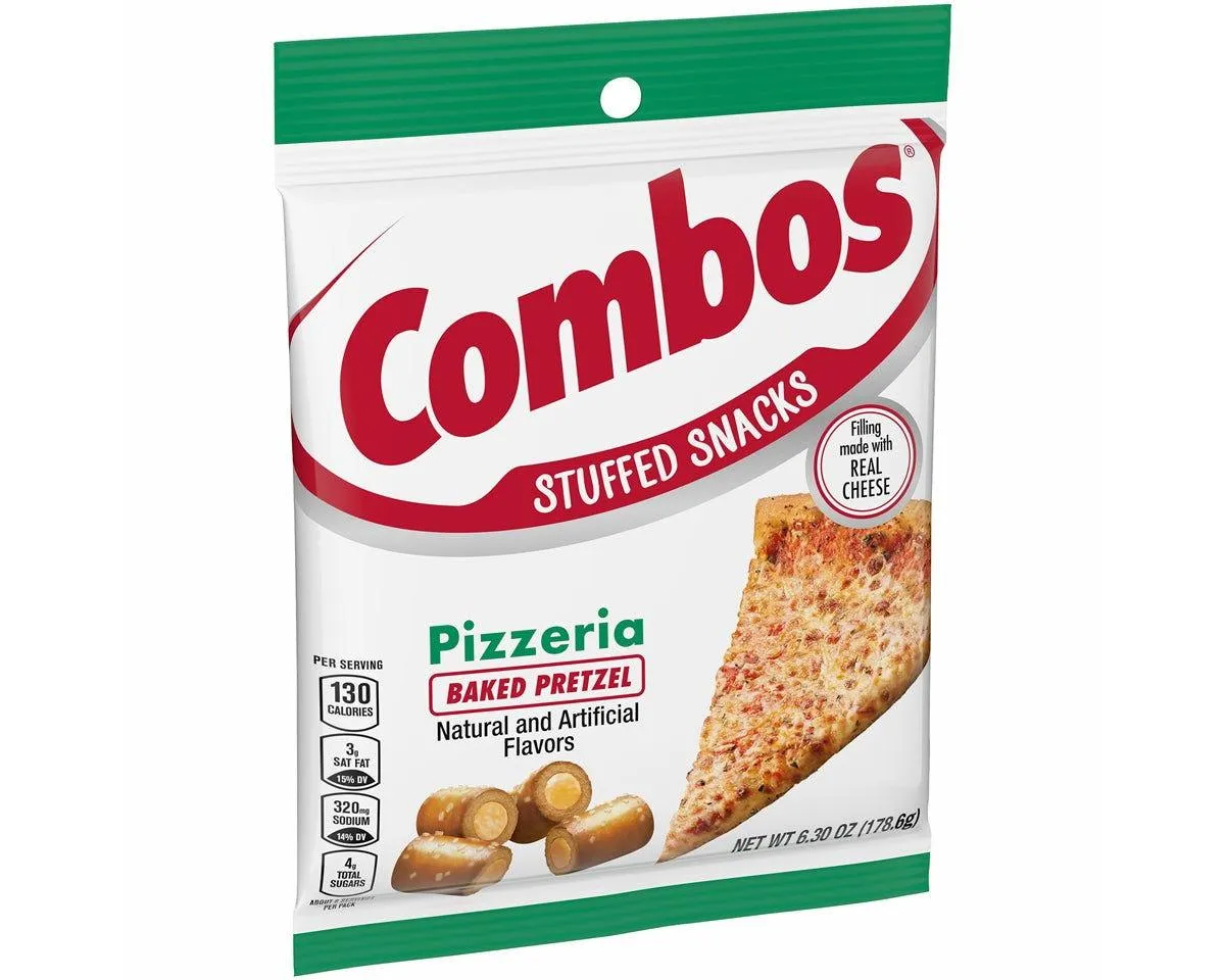 Combos Baked Pizzeria Pretzels Stuffed Snacks 6.3 oz. Bags