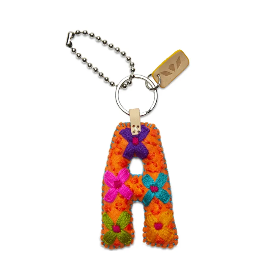 Consuela Orange Felt "A" Charm