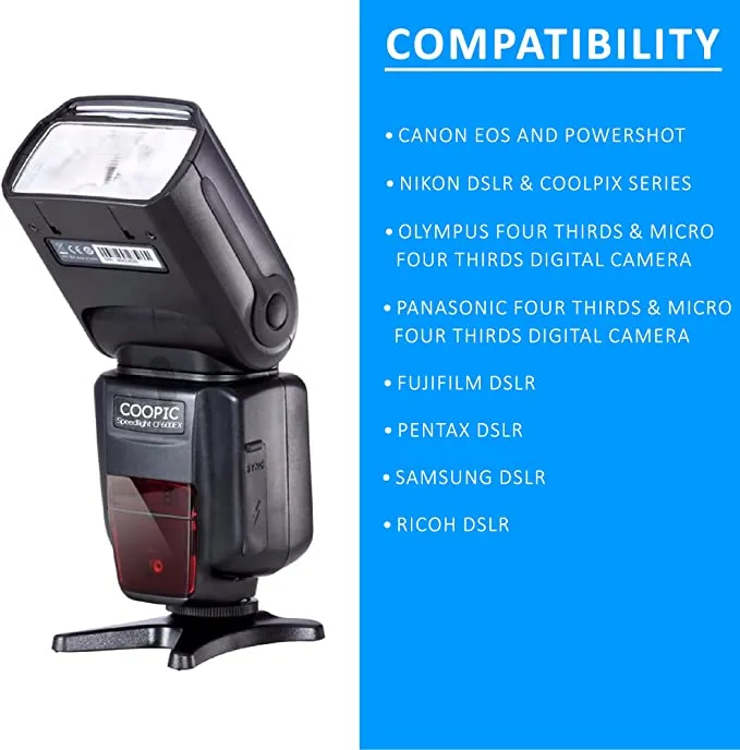 COOPIC CF600EX LCD Display Flash wireless 1/8000S HSS GN58 5500K Master TTL Flash Speedlite for all CANON NIKON Cameras X4636920