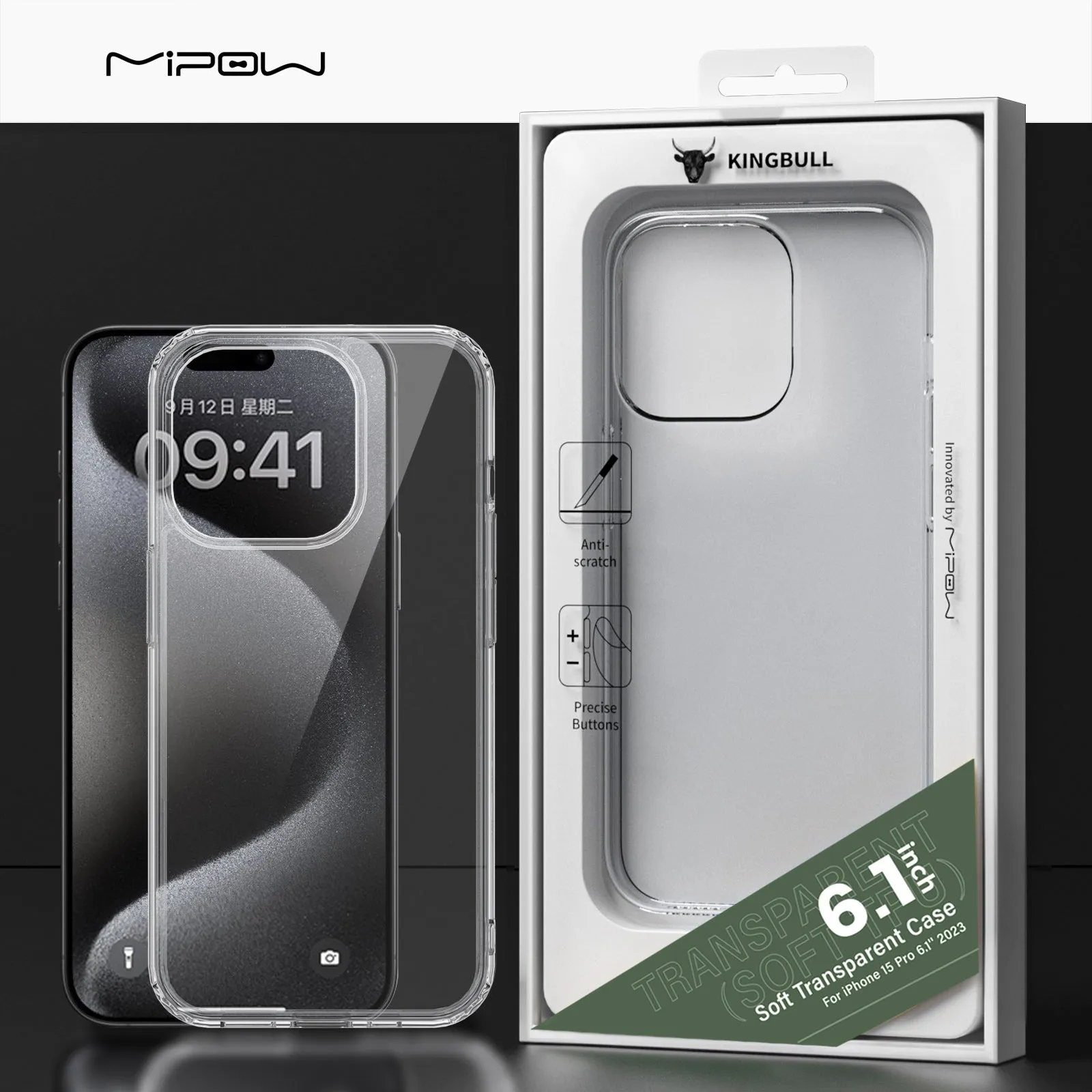 Crystal Clear TPU Soft CASE for iPhone 15/14