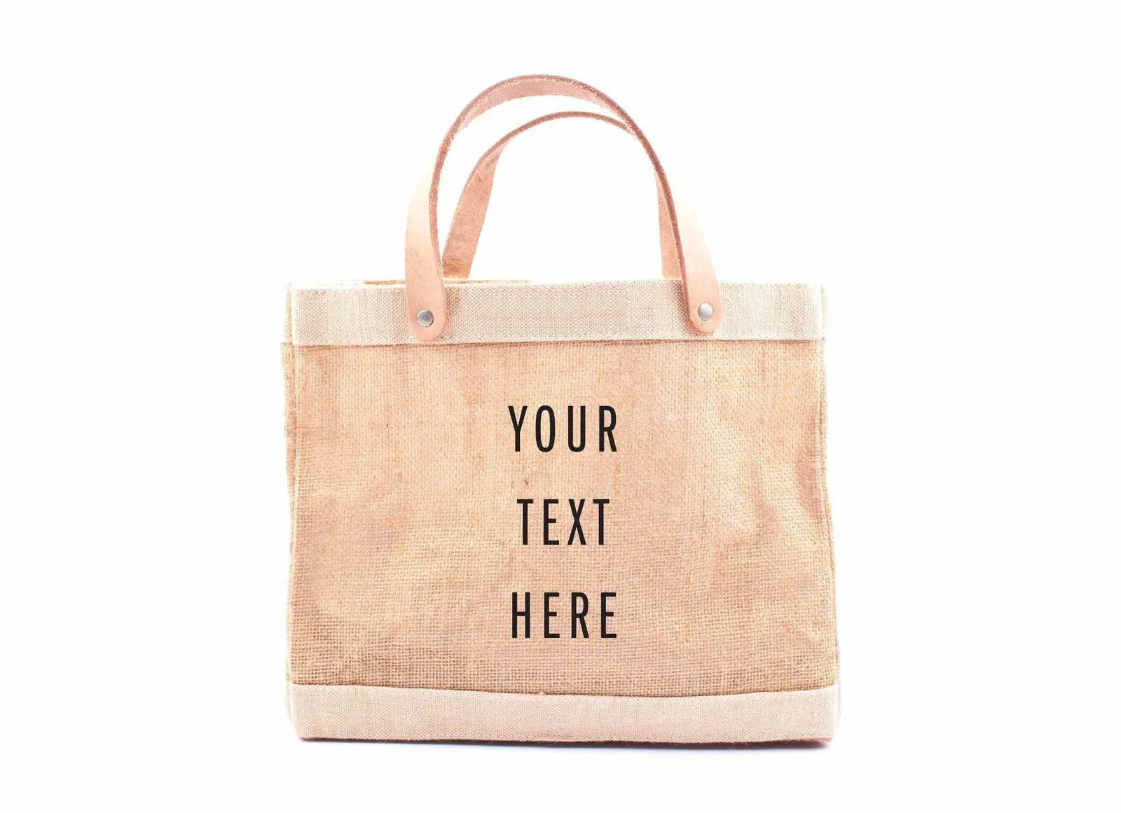 Customized Petite Market Bag in Natural - Wholesale