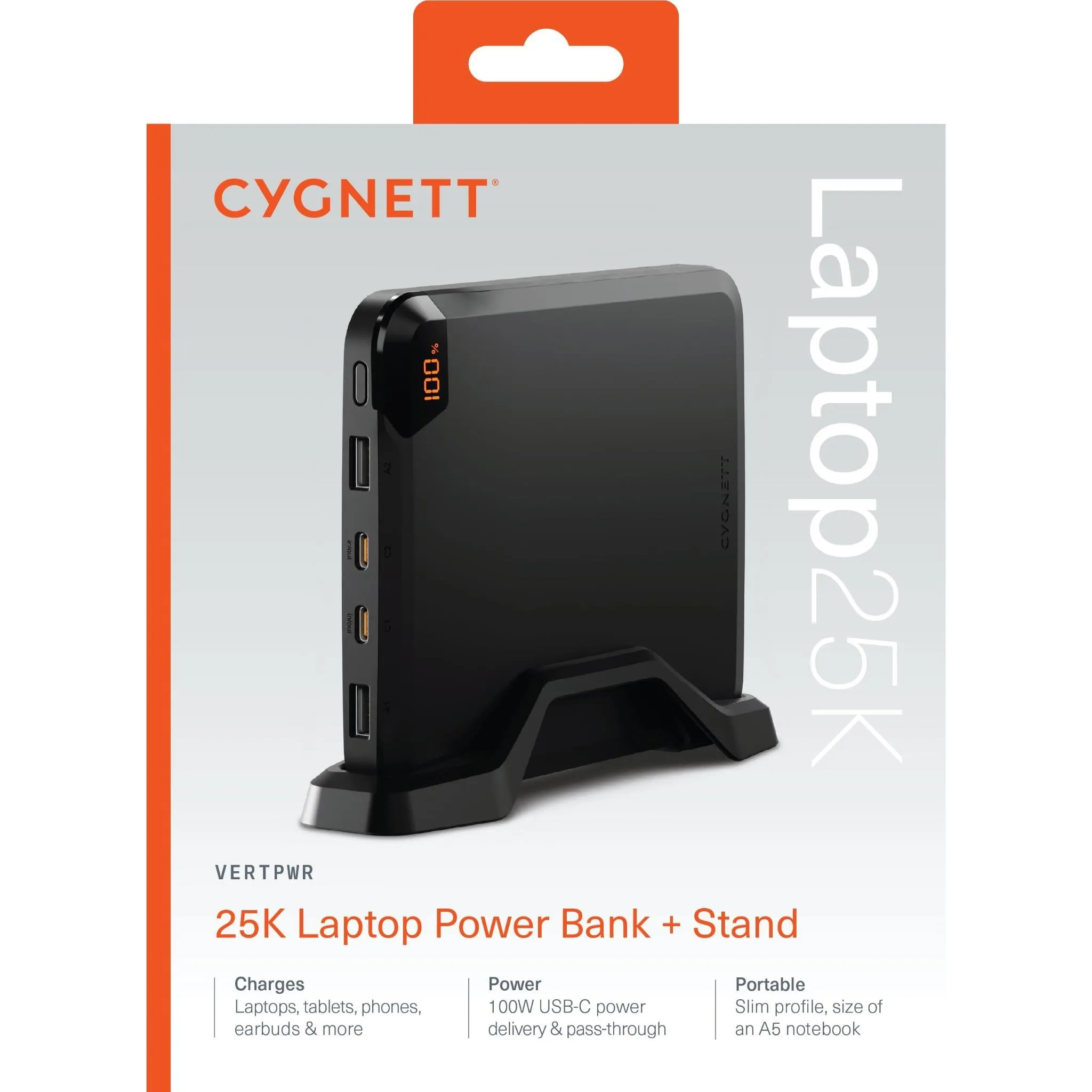 Cygnett VertPWR 25K Laptop Power Bank (Obsidian)