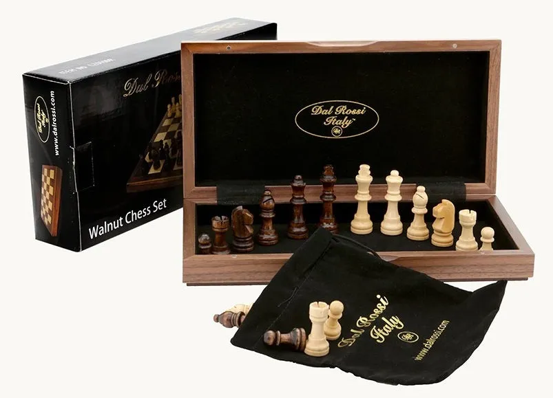 Dal Rossi: Walnut Chess Set Board Game