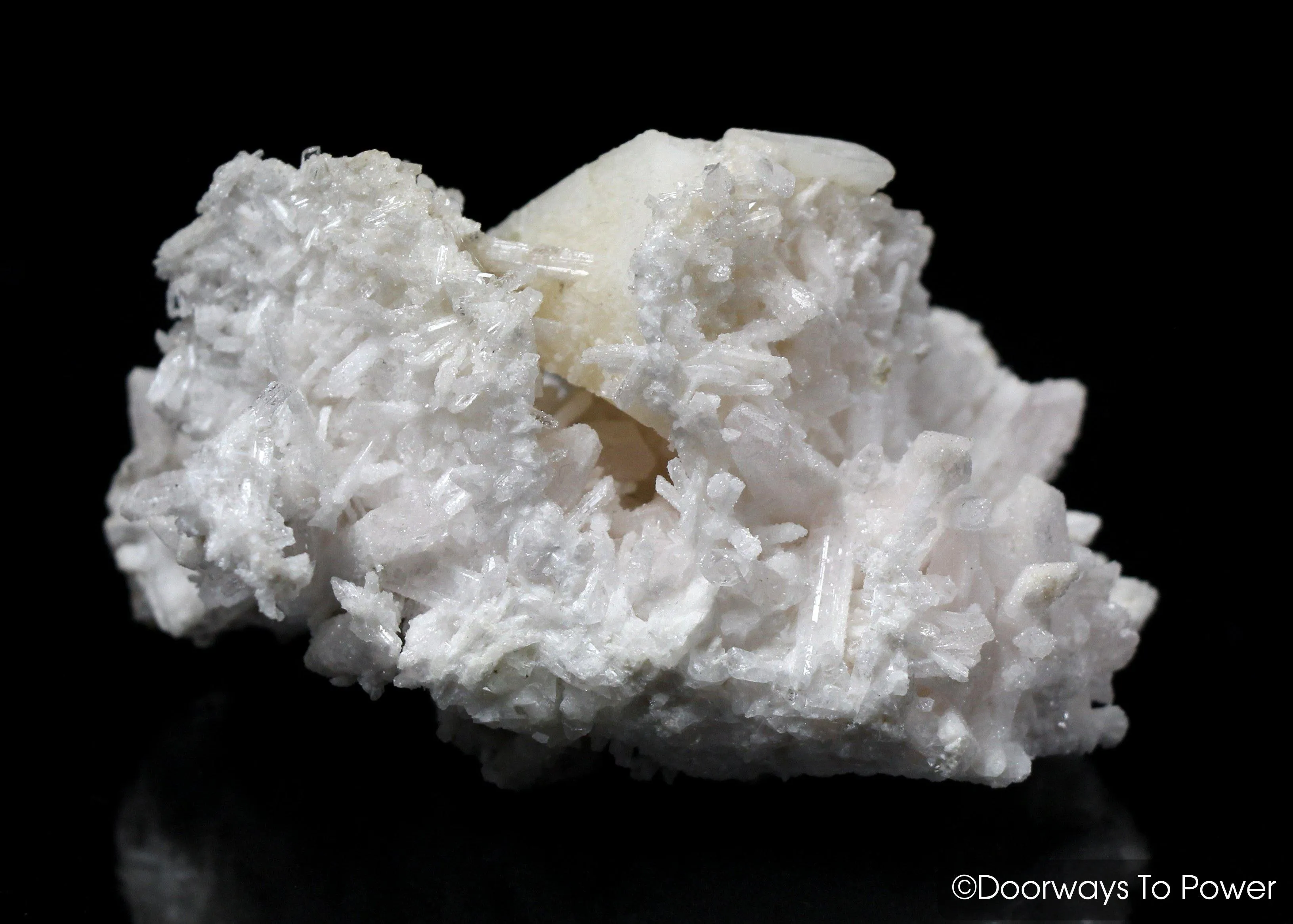 Danburite Quartz Crystal Cluster with Calcite 'Rays of Light'