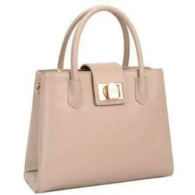 David Jones Tab Over Formal Tote Bag - Apricot Pink