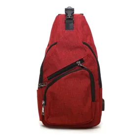 Daypack Nupouch Antitheft Usb Charging Connector Large Red 2881