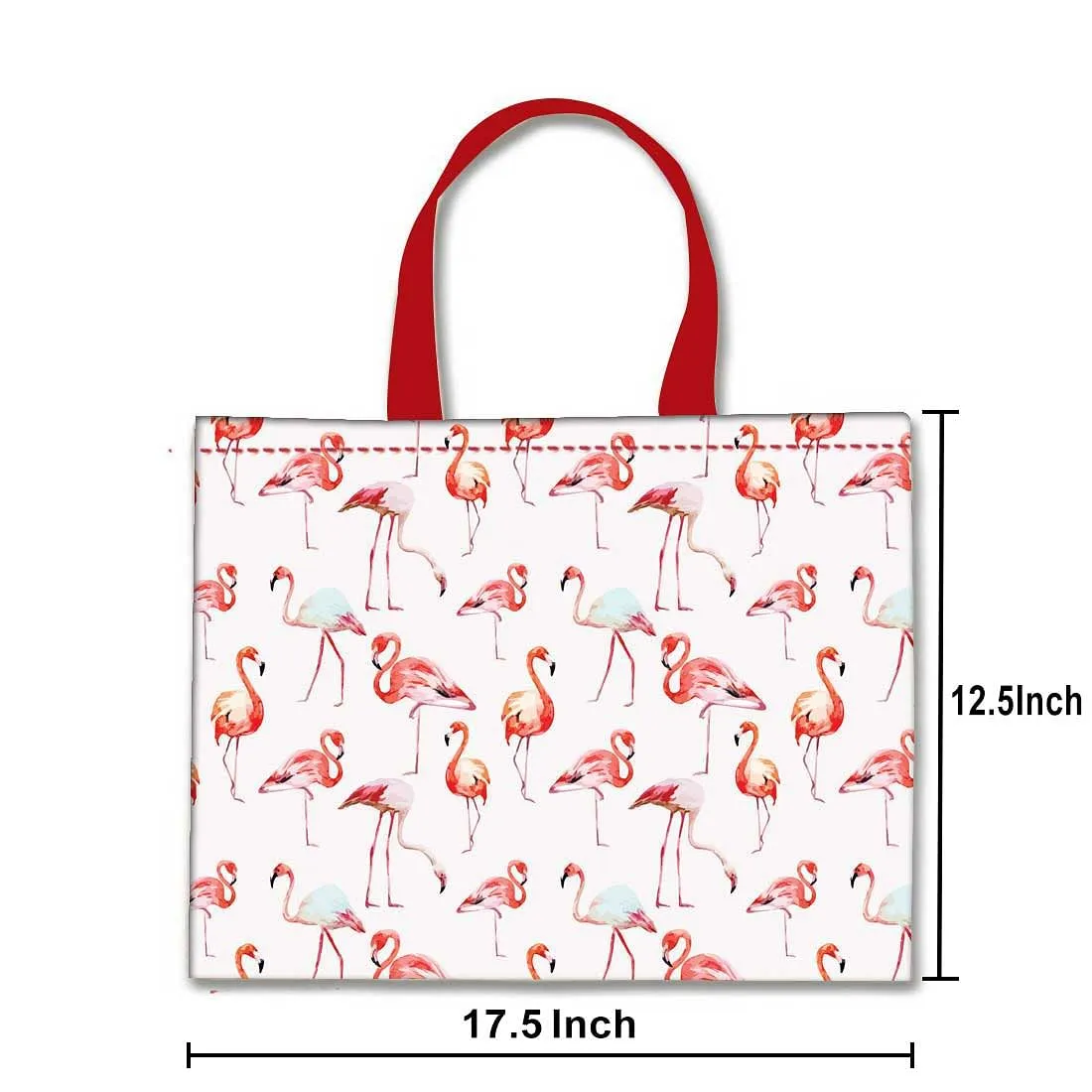 Designer Tote Bag With Zip Beach Gym Travel Bags -  Flamingo