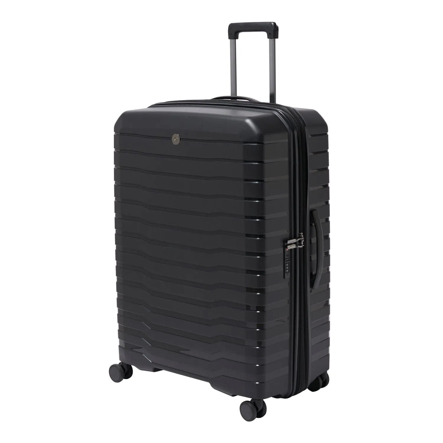 Echolac Lordnorth 77cm Hardcase Expandable 4 Double Wheel Check-In Luggage Trolley Black - PPT008 - 28 BLACK