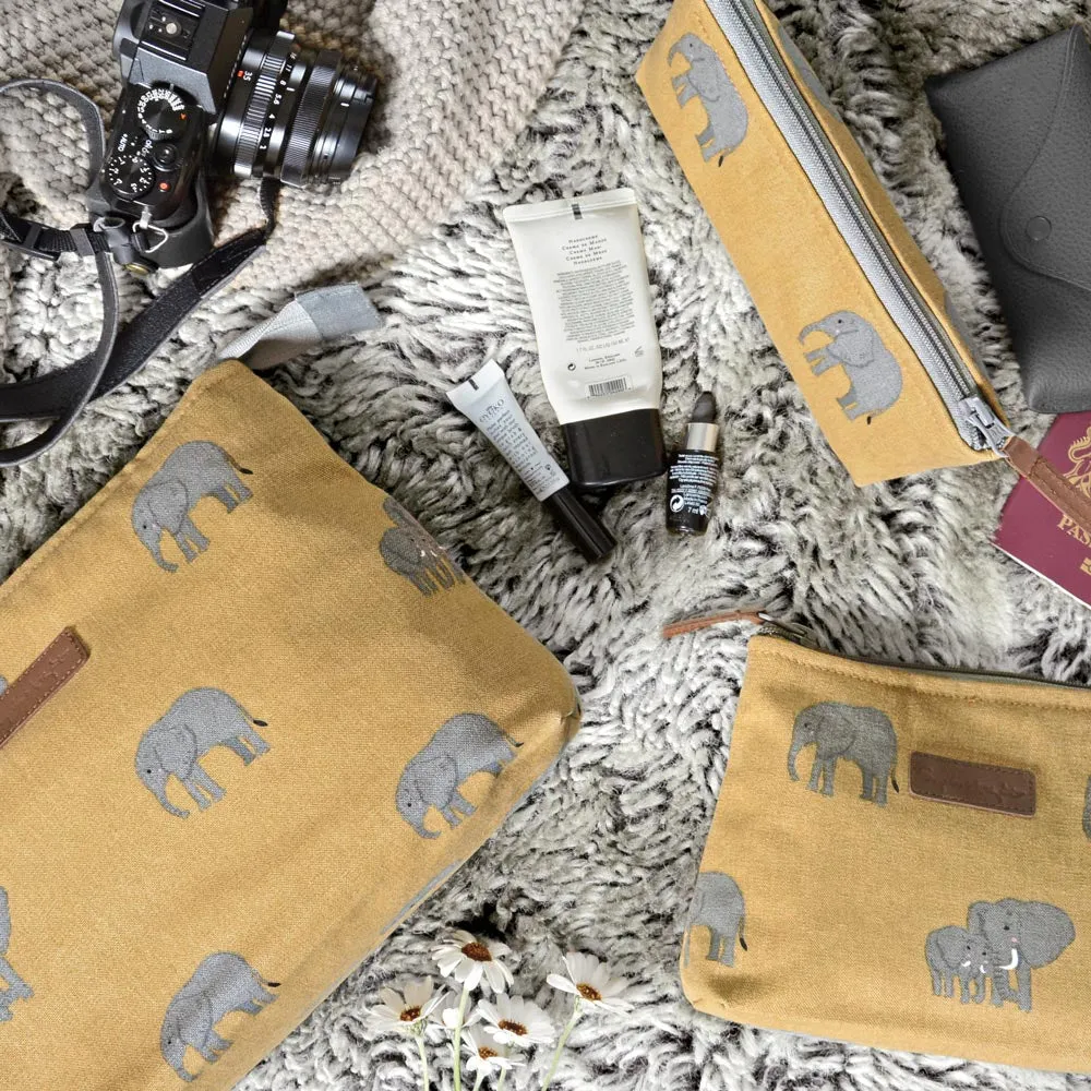 Elephant Canvas Wash Bag