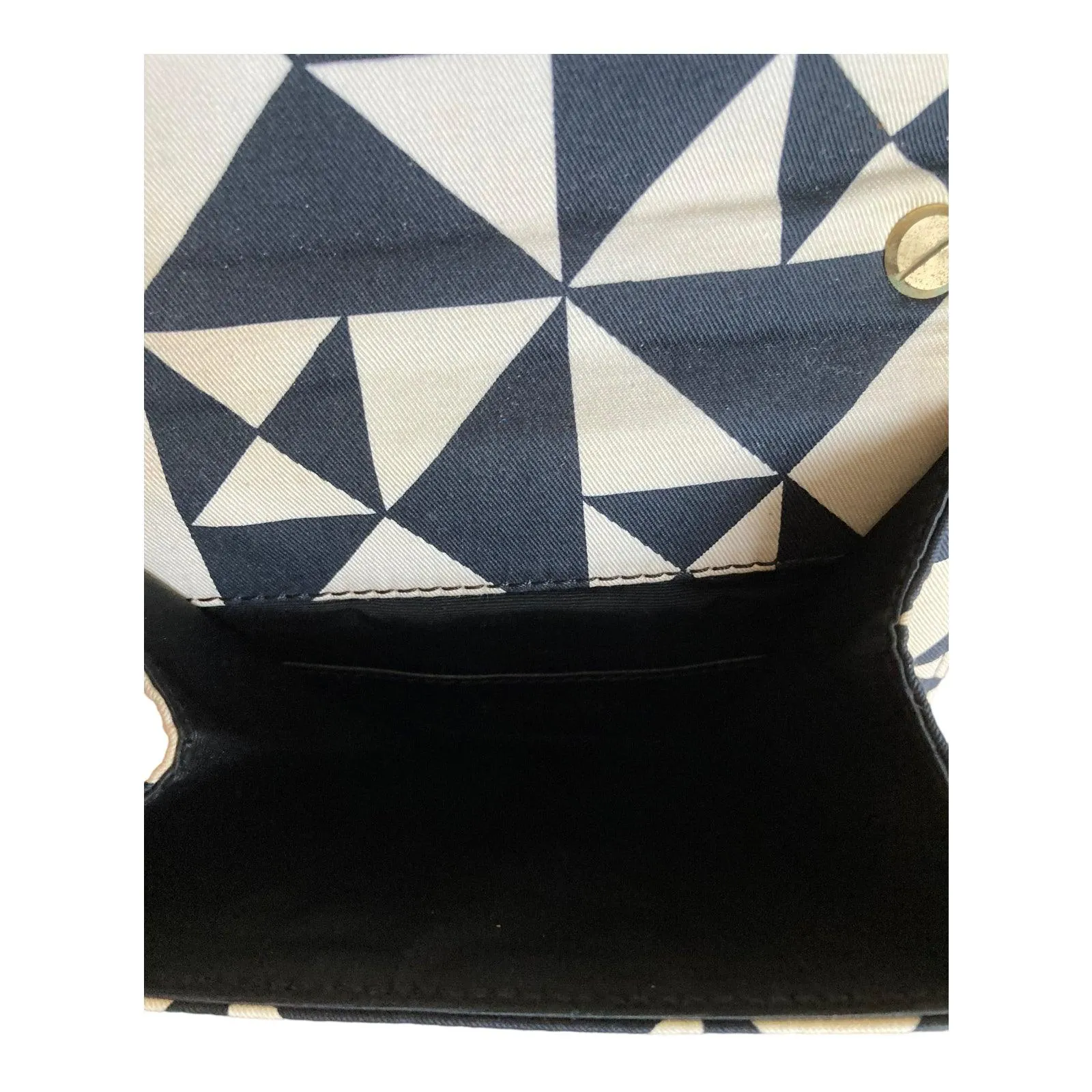 Escada Fabric Cream & Black Patterned Handbag