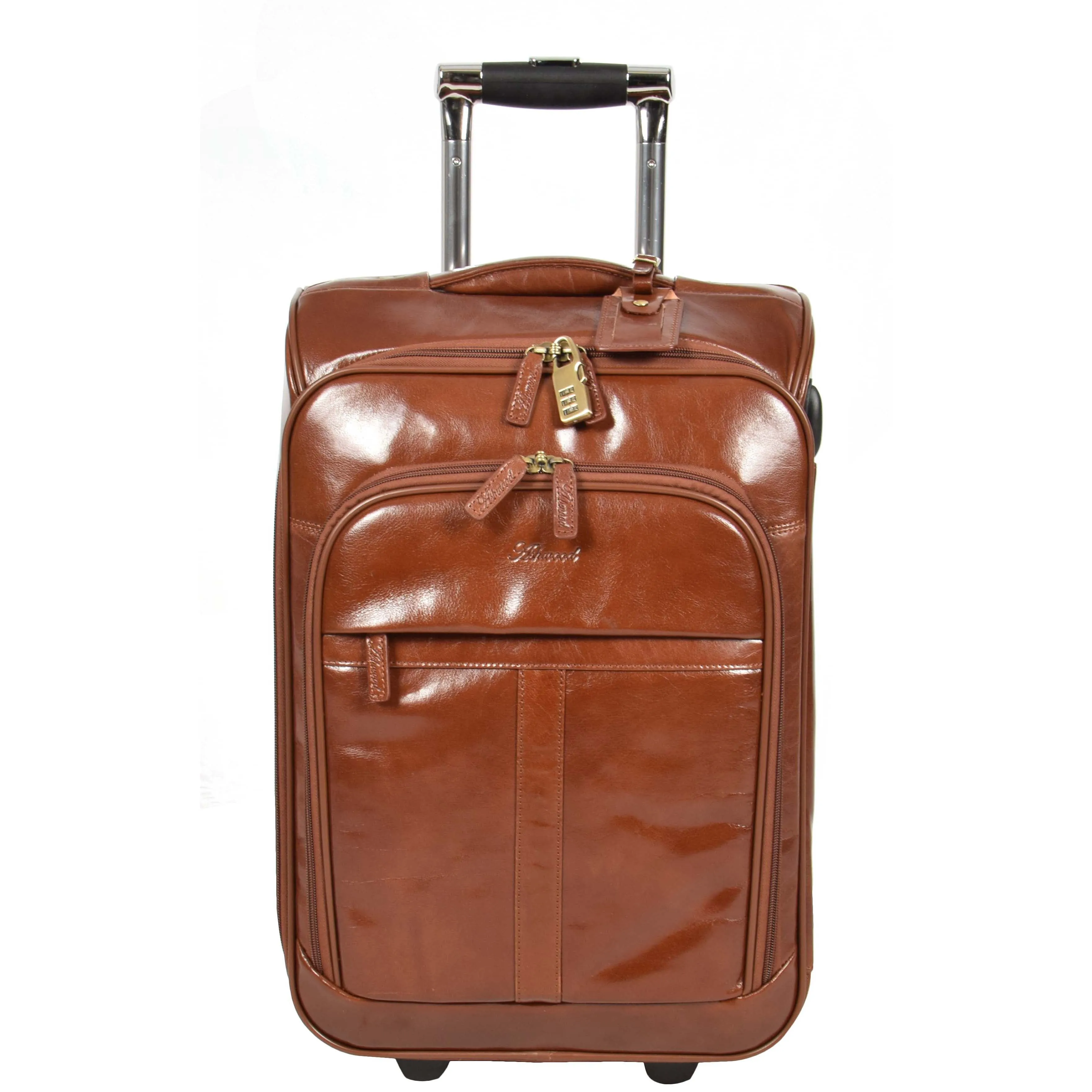 Exclusive Leather Cabin Suitcase Tokyo Chestnut Tan