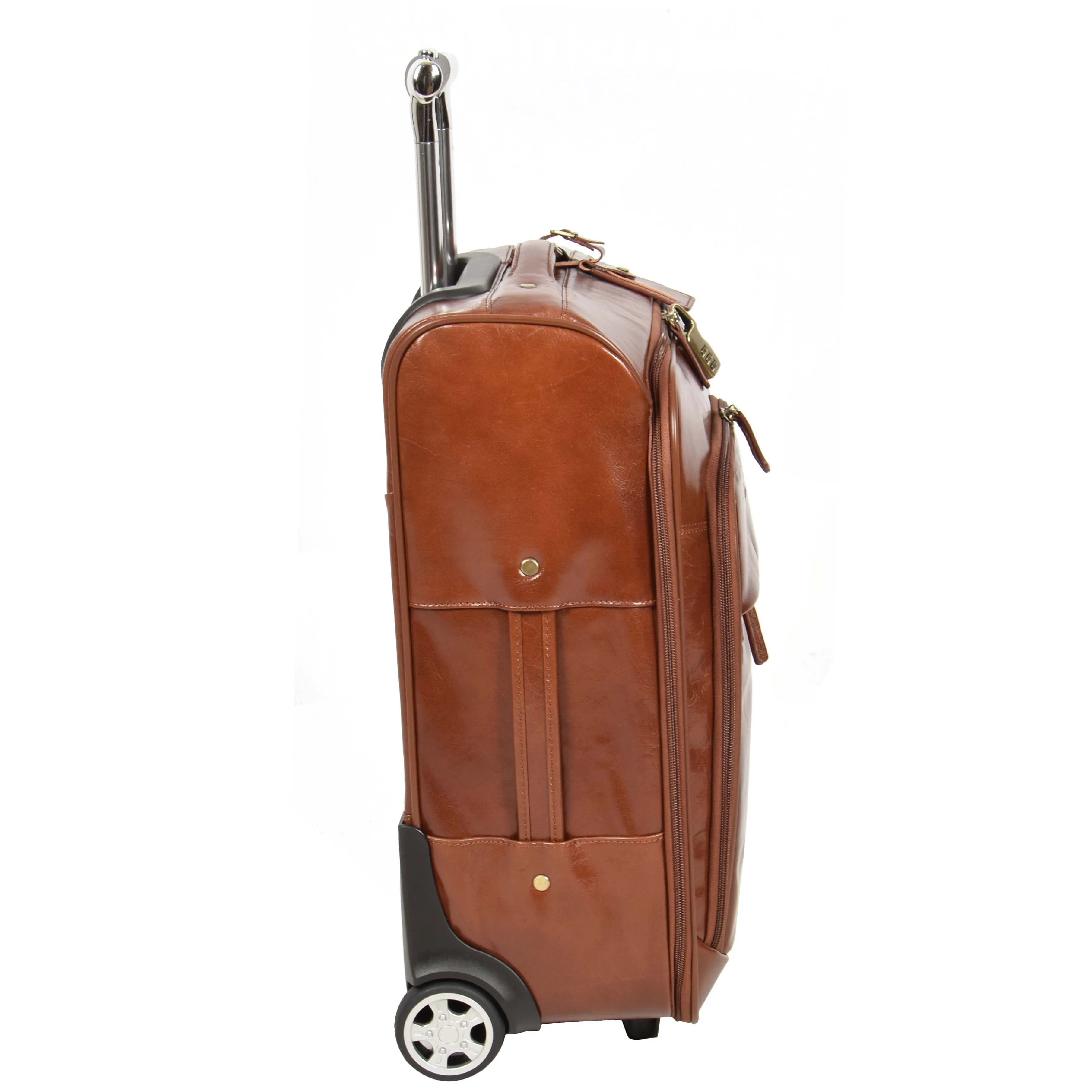 Exclusive Leather Cabin Suitcase Tokyo Chestnut Tan