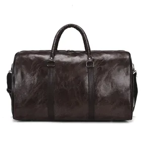 Exquisite Multi-Dimensional Leather Travel Bag- Chocolate